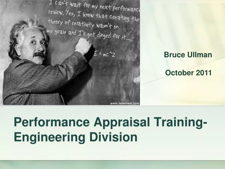 performance appraisal training engineering division