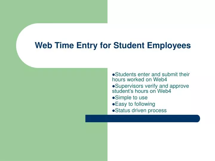 web time entry for student employees