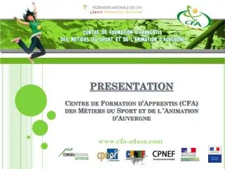 presentation centre de formation d apprentis cfa des m tiers du sport et de l animation d auvergne