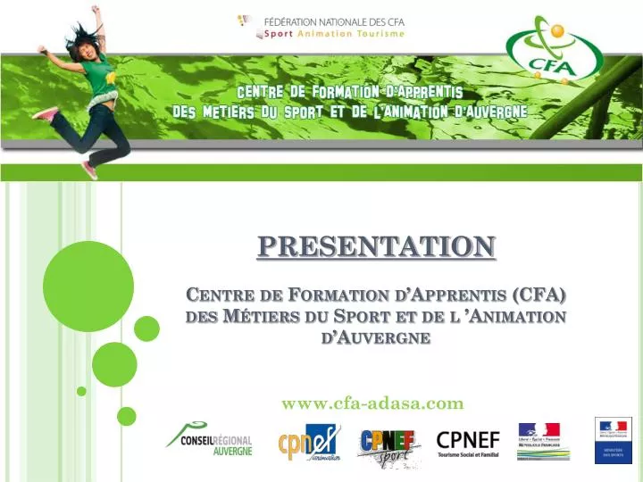 presentation centre de formation d apprentis cfa des m tiers du sport et de l animation d auvergne