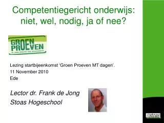 competentiegericht onderwijs niet wel nodig ja of nee