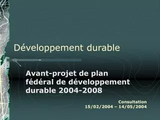 d veloppement durable
