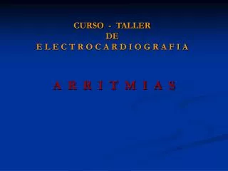 curso taller de e l e c t r o c a r d i o g r a f i a