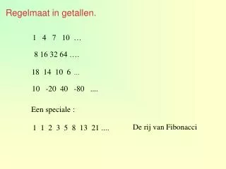 regelmaat in getallen