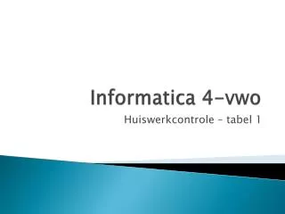 informatica 4 vwo