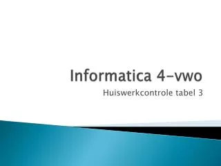 informatica 4 vwo