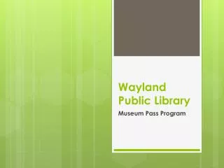 Wayland Public Library
