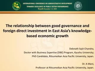 Debnath Sajit Chandra, Doctor with Business Expertise (DBE) Program, Kyushu University;