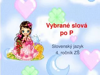 vybran slov po p