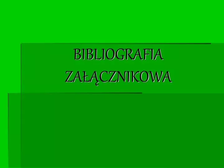 bibliografia za cznikowa