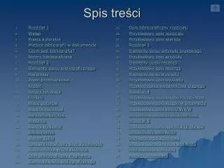 spis tre ci