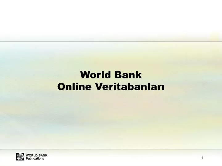 world bank online veritabanlar