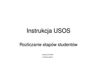 instrukcja usos