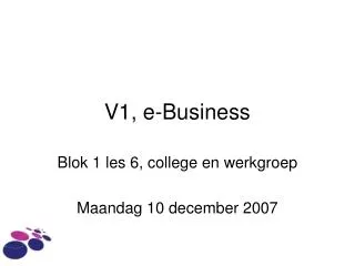 v1 e business