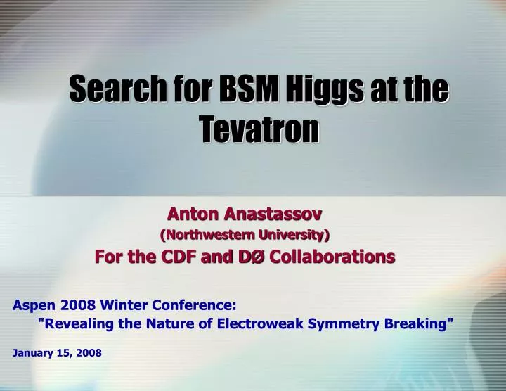 search for bsm higgs at the tevatron
