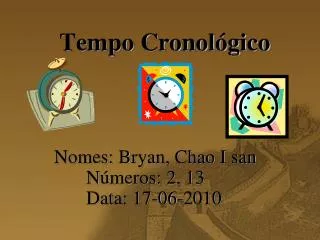 tempo cronol gico