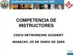 COMPETENCIA DE INSTRUCTORES - slide 1