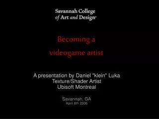 Becoming a videogame artist