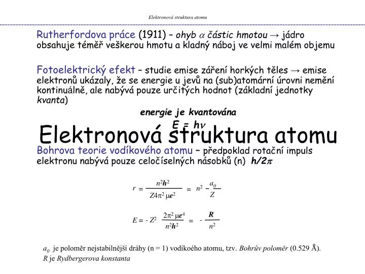 elektronov struktura atomu