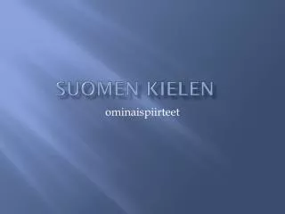 suomen kielen