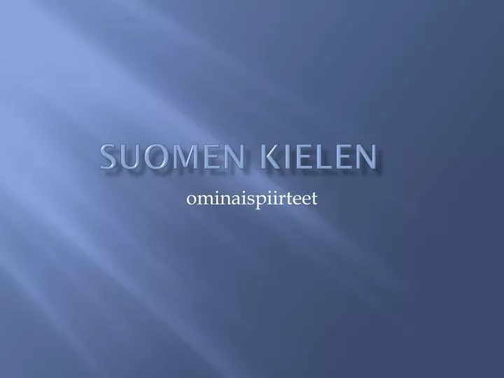 suomen kielen