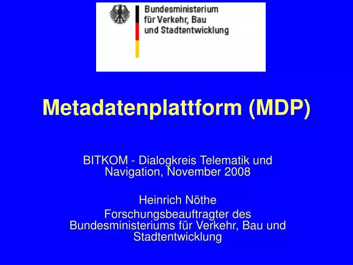 metadatenplattform mdp