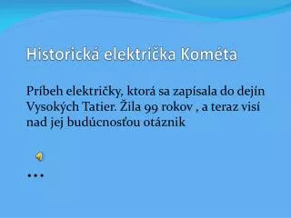 historick elektri ka kom ta