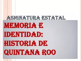 asignatura estatal