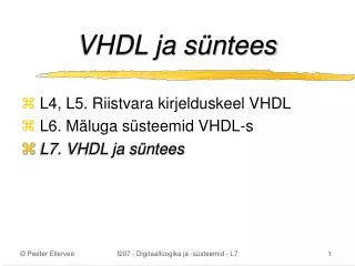 vhdl ja s ntees