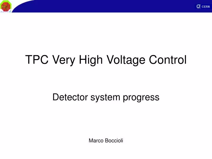 tpc very high voltage control