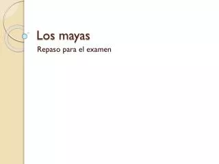 los mayas