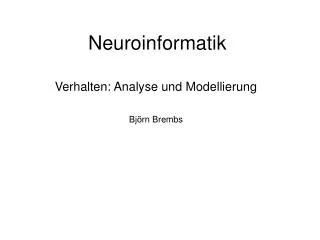 neuroinformatik