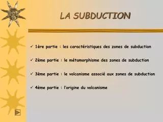 la subduction