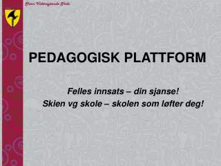 pedagogisk plattform