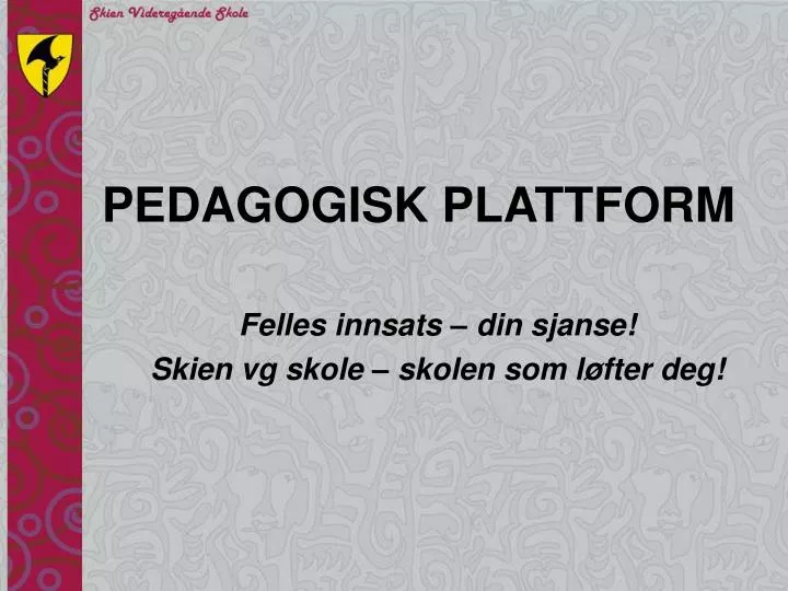 pedagogisk plattform