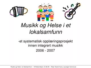 musikk og helse i et lokalsamfunn