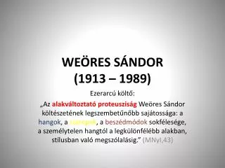 we res s ndor 1913 1989