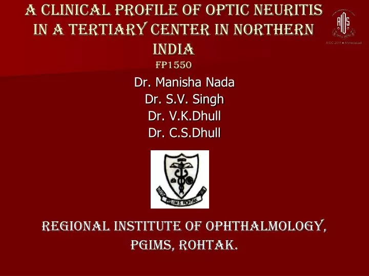 a clinical profile of optic neuritis in a tertiary center in northern india fp1550