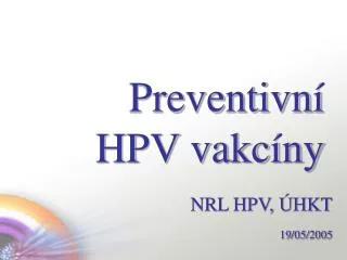 Preventivn í HPV vakcíny