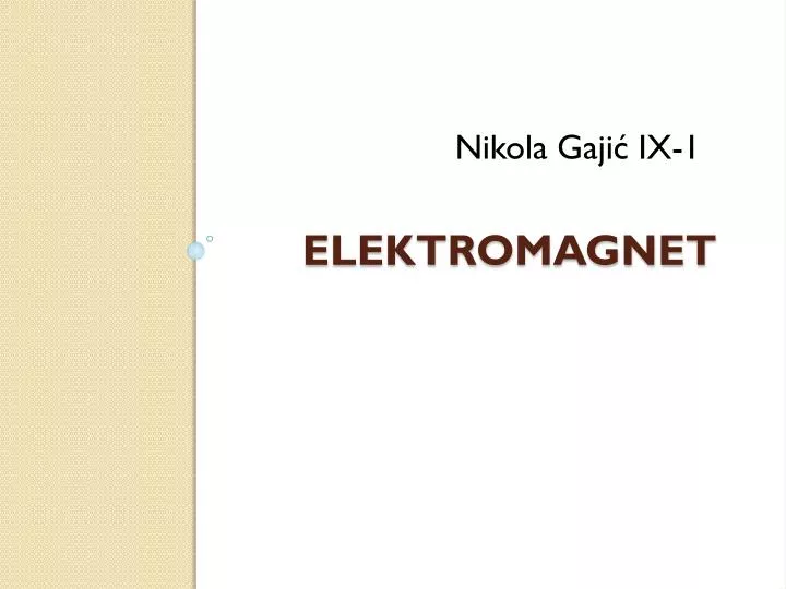 elektromagnet