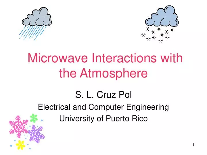 microwave interactions with the atmosphere