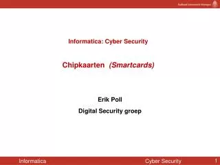 informatica cyber security chipkaarten smartcards