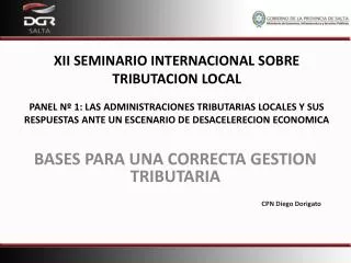 bases para una correcta gestion tributaria cpn diego dorigato