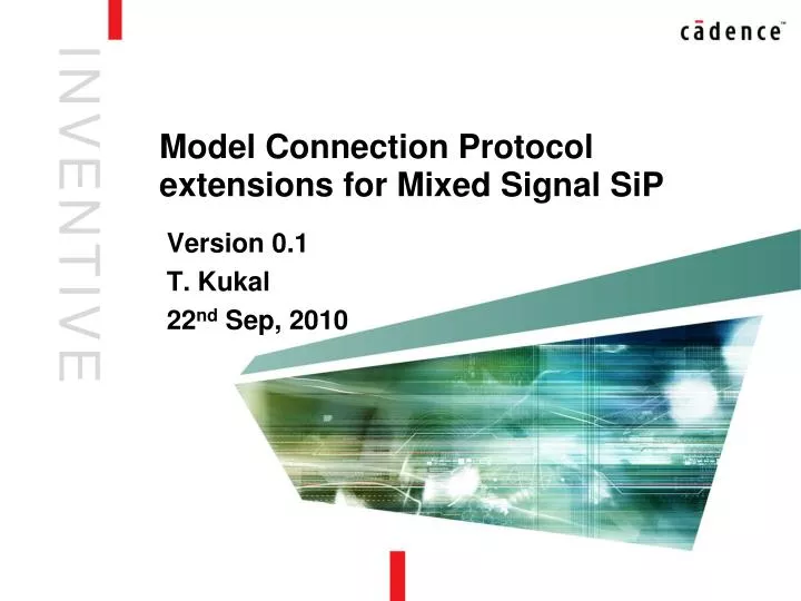 model connection protocol extensions for mixed signal sip