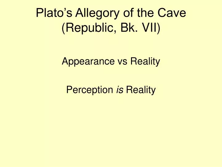 plato s allegory of the cave republic bk vii