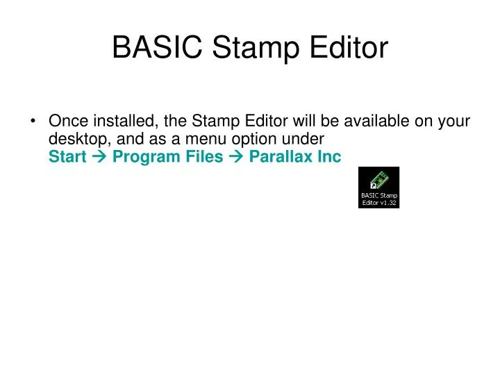 basic stamp editor