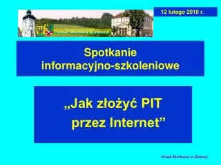 spotkanie informacyjno szkoleniowe