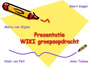 presentatie wiki groepsopdracht