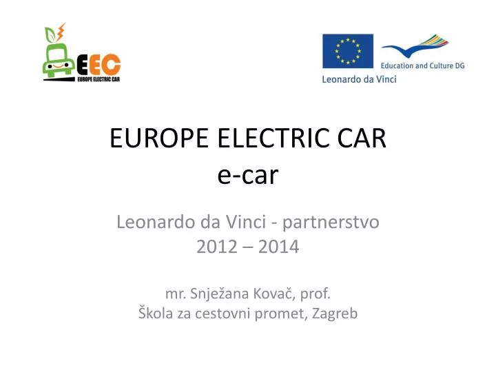 europe electric car e car
