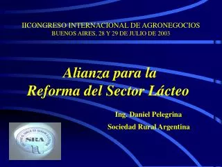 iicongreso internacional de agronegocios buenos aires 28 y 29 de julio de 2003